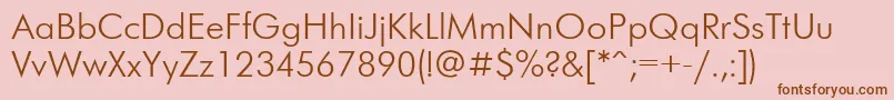Police FuturislightcttNormal – polices brunes sur fond rose