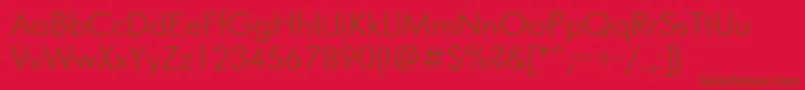 Police FuturislightcttNormal – polices brunes sur fond rouge