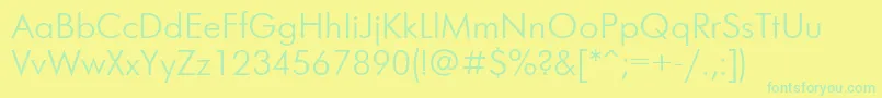 Police FuturislightcttNormal – polices vertes sur fond jaune