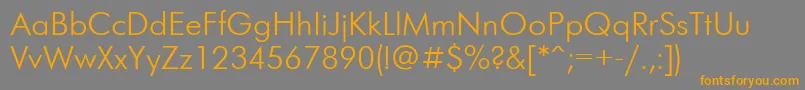 FuturislightcttNormal Font – Orange Fonts on Gray Background