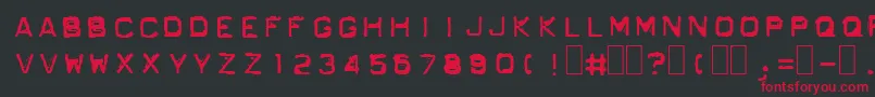 Ordnerin Font – Red Fonts on Black Background
