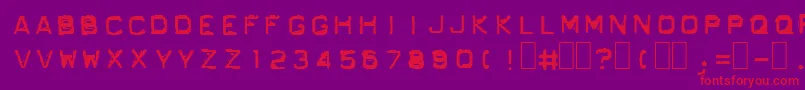 Czcionka Ordnerin – czerwone czcionki na fioletowym tle