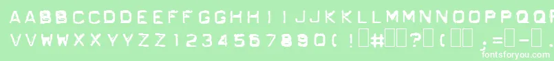 Ordnerin Font – White Fonts on Green Background