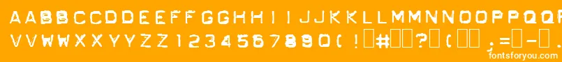 Saiba mais sobre a fonte Ordnerin Fonte Ordnerin – fontes brancas em um fundo laranja