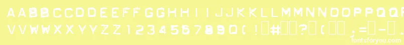 Ordnerin Font – White Fonts on Yellow Background