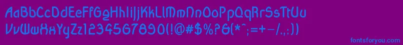 Wandb Font – Blue Fonts on Purple Background