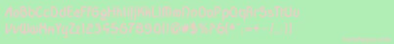 Wandb Font – Pink Fonts on Green Background