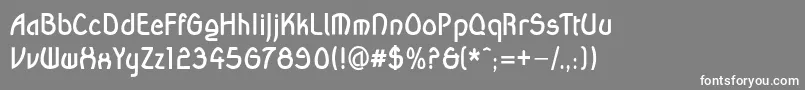 フォントWandb – 灰色の背景に白い文字