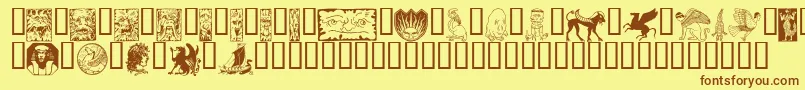 Fabeldyr Font – Brown Fonts on Yellow Background