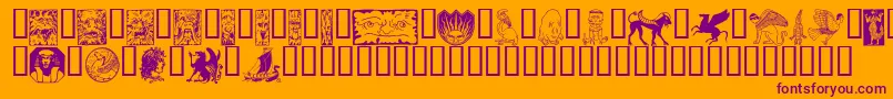 More about Fabeldyr Font Fabeldyr Font – Purple Fonts on Orange Background