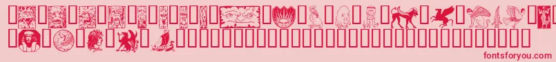 fuente Fabeldyr – Fuentes Rojas Sobre Fondo Rosa