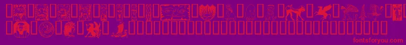 Fabeldyr Font – Red Fonts on Purple Background