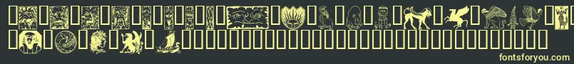Fabeldyr Font – Yellow Fonts on Black Background