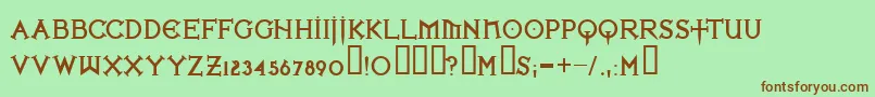 Ironlbl Font – Brown Fonts on Green Background