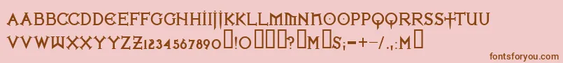 Ironlbl Font – Brown Fonts on Pink Background