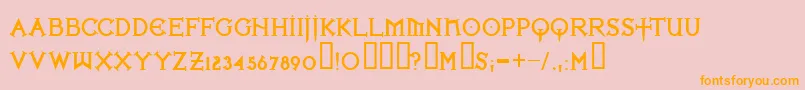 Ironlbl Font – Orange Fonts on Pink Background