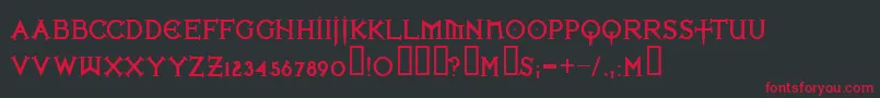 Ironlbl Font – Red Fonts on Black Background