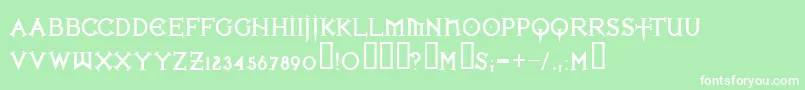 Ironlbl Font – White Fonts on Green Background