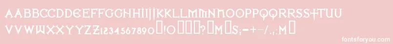 Ironlbl Font – White Fonts on Pink Background