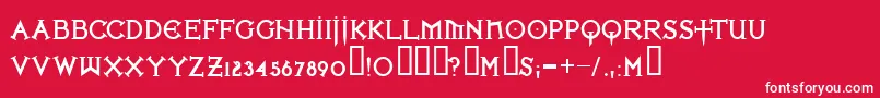 Ironlbl Font – White Fonts on Red Background