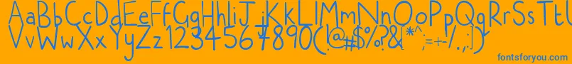 NatwooddrawsRegular Font – Blue Fonts on Orange Background