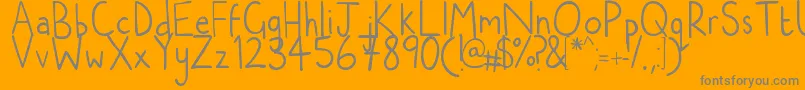 Шрифт NatwooddrawsRegular – серые шрифты на оранжевом фоне