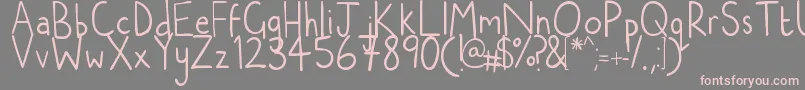 NatwooddrawsRegular Font – Pink Fonts on Gray Background