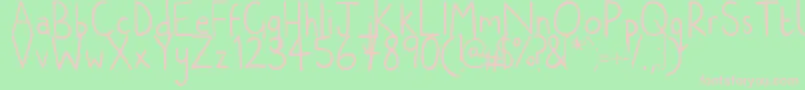 NatwooddrawsRegular Font – Pink Fonts on Green Background