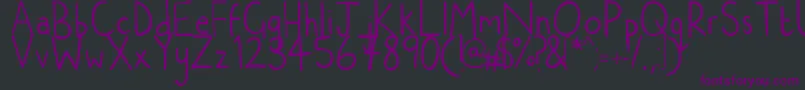 NatwooddrawsRegular-Schriftart – Violette Schriften auf schwarzem Hintergrund