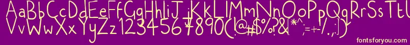 NatwooddrawsRegular Font – Yellow Fonts on Purple Background