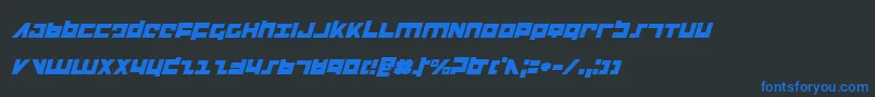 Flightcorpsi Font – Blue Fonts on Black Background