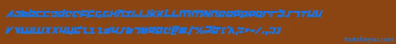Шрифт Flightcorpsi – синие шрифты на коричневом фоне