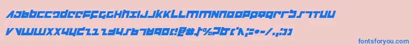 Flightcorpsi Font – Blue Fonts on Pink Background
