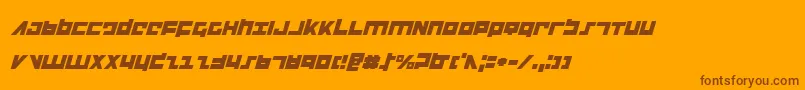 Flightcorpsi Font – Brown Fonts on Orange Background