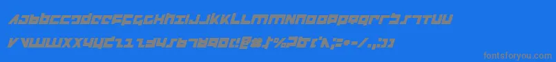 Flightcorpsi-Schriftart – Graue Schriften auf blauem Hintergrund