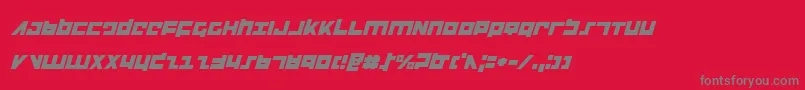 Flightcorpsi Font – Gray Fonts on Red Background