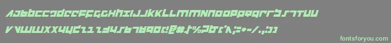 フォントFlightcorpsi – 灰色の背景に緑のフォント