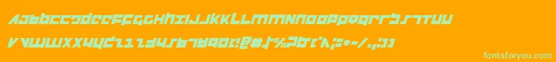 Flightcorpsi Font – Green Fonts on Orange Background