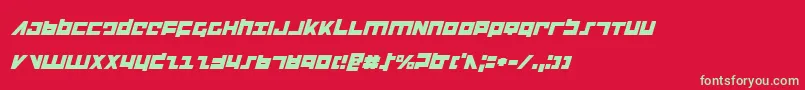 Flightcorpsi Font – Green Fonts on Red Background
