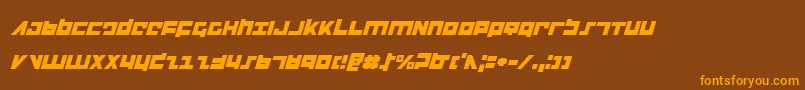 Flightcorpsi Font – Orange Fonts on Brown Background