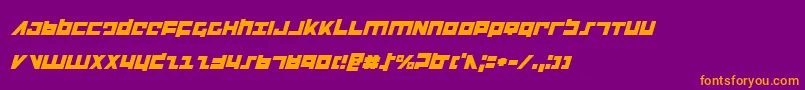 Flightcorpsi Font – Orange Fonts on Purple Background