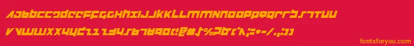 Flightcorpsi Font – Orange Fonts on Red Background