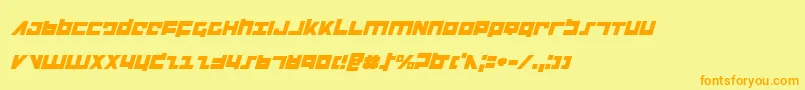 Flightcorpsi Font – Orange Fonts on Yellow Background