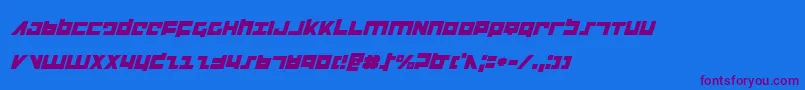 Flightcorpsi Font – Purple Fonts on Blue Background