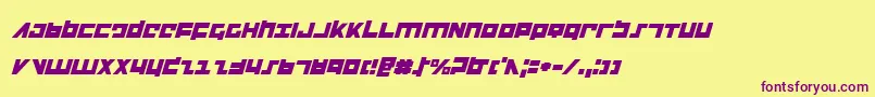 Flightcorpsi Font – Purple Fonts on Yellow Background