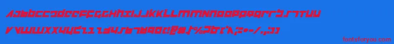 Flightcorpsi Font – Red Fonts on Blue Background