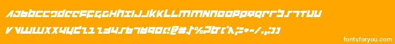 Flightcorpsi Font – White Fonts on Orange Background