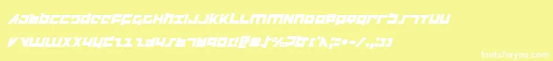フォントFlightcorpsi – 黄色い背景に白い文字