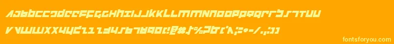 Flightcorpsi Font – Yellow Fonts on Orange Background