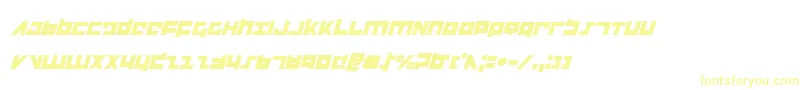 Fonte Flightcorpsi – fontes amarelas em um fundo branco